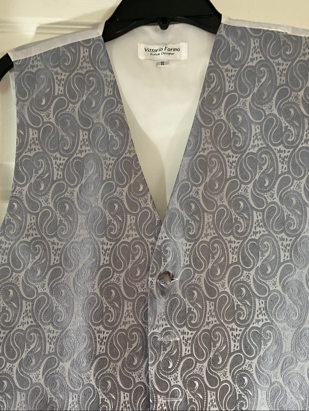 Vittorio Gray Paisley Jacquard Men’s Vest